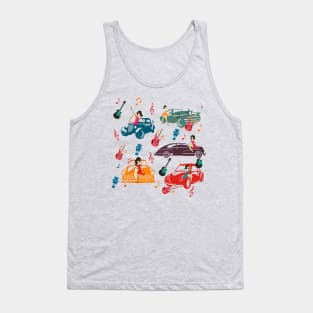 Rockabilly Mania Hot Rods and Pin Ups Tank Top